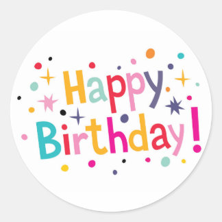 Adesivo Happy Birthday! Round Sticker