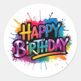 Adesivo Happy Birthday Sticker Design