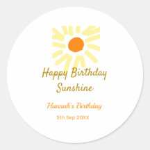 Happy birthday sunshine yellow orange birthday boh