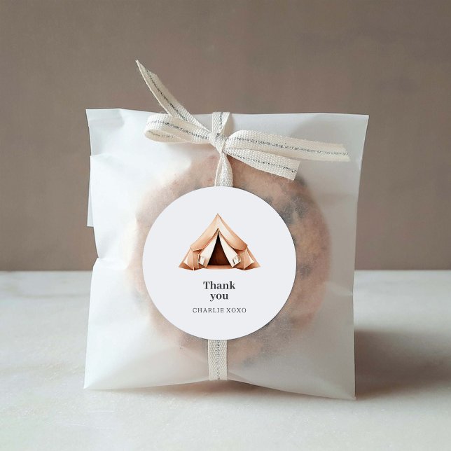 Adesivo Happy Camper Custom Favor Sticker (Criador carregado)