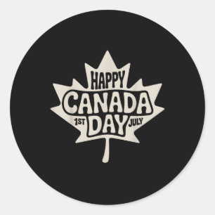 Adesivo Happy Canada Day 2025 Vintage Canadian Flag Maple