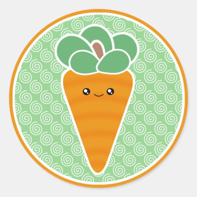 Adesivo Happy Carrot Kawaii (Frente)