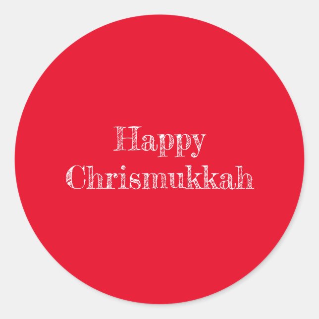 Adesivo Happy Chrismukkah Sticker (Frente)