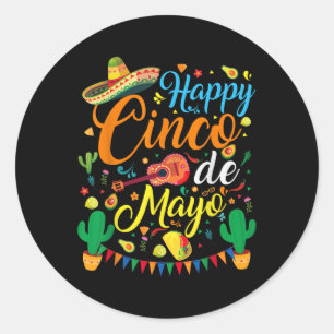 Adesivo Happy Cinco De Mayo Fiesta Partido Mexicano 5 De M