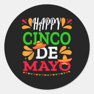 Adesivo Happy Cinco De Mayo Mexicano Fiesta 5 De Mayo Men