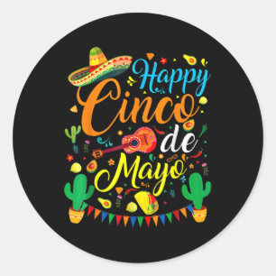 Adesivo Happy Cinco De Mayo Mexicano Fiesta 5 De Mayo Mexi