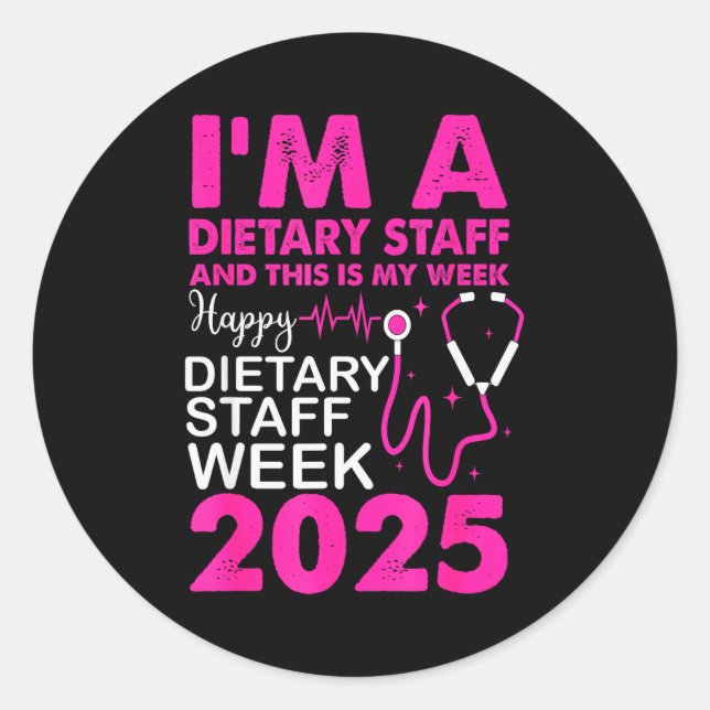 Adesivo Happy Dietary Staff Week 2025 Dietary Staffs Day  (Frente)