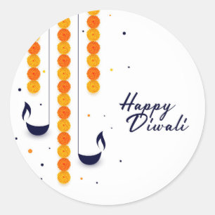 Adesivo Happy Diwali Classic Round Sticker