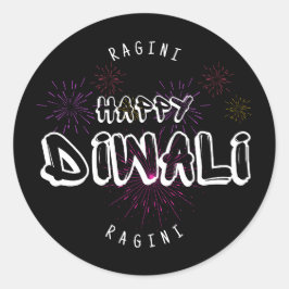 Adesivo Happy Diwali - personalizável e personalizado