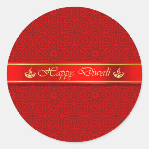 Adesivo Happy Diwali Silky Ribbon Design