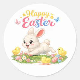 Adesivo Happy Easter Bunny Sticker – Cute Spring Design wi