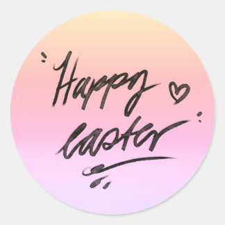 Adesivo Happy easter hand lettering