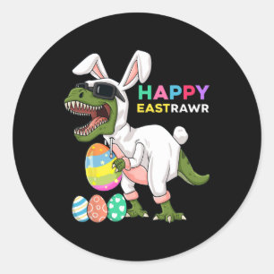 Adesivo Happy Eastrawawt Rex Easter Bunny Dinosaur Egs Bo