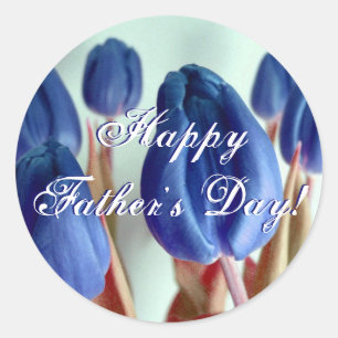 Adesivo Happy Father's Day Blue Tulips