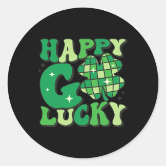 Adesivo Happy Go Lucky Shamrock Homens Dias de São Patríci