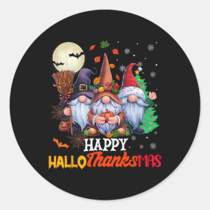Adesivo Happy Hallothanksmas Gnomos Lover Feliz das Bruxas