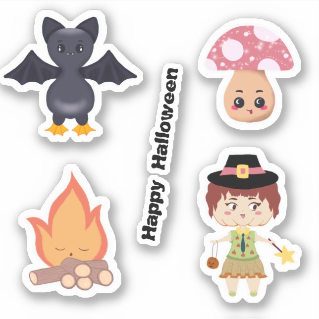 Adesivo Happy Halloween Sticker Pack  (Frente)