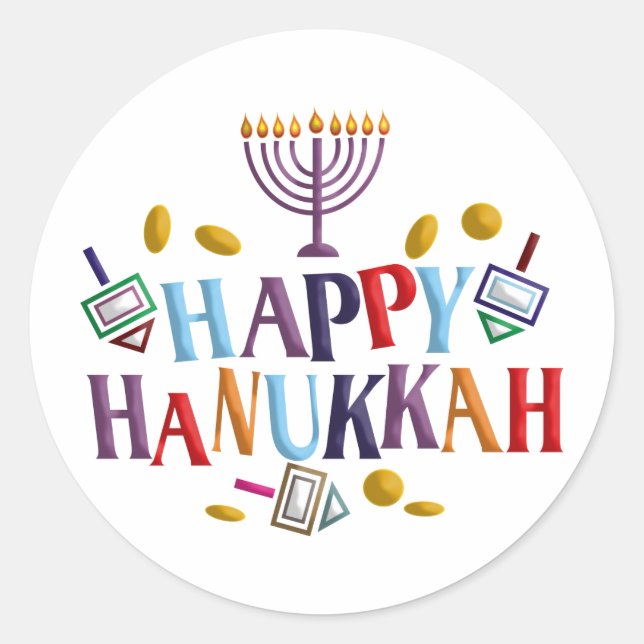Adesivo Happy Hanukkah (Frente)