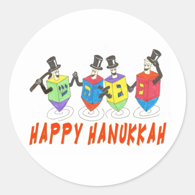 Adesivo Happy Hanukkah Dançando Sonhos (Frente)