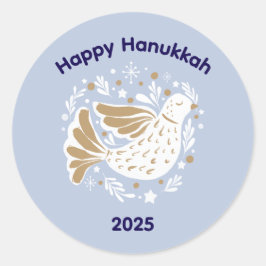 Adesivo Happy Hanukkah Peace Dove 2025 Sticker