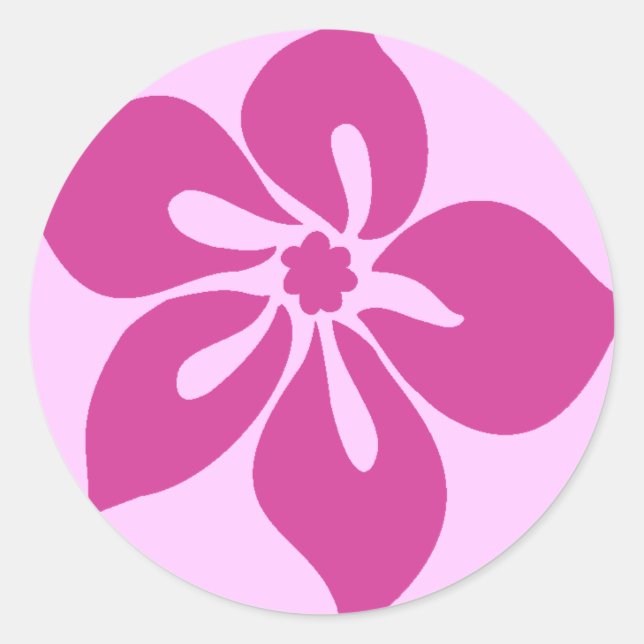 Adesivo Happy Hibiscus" Sticker em Fuchsia (Frente)