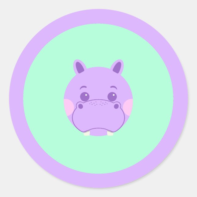 Adesivo Happy Hippo (Frente)