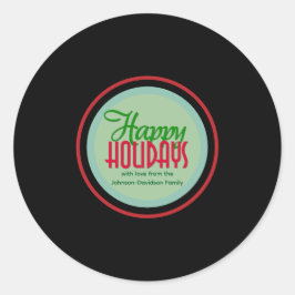 Adesivo Happy Holidays Retro Tunes Gift & Envelope