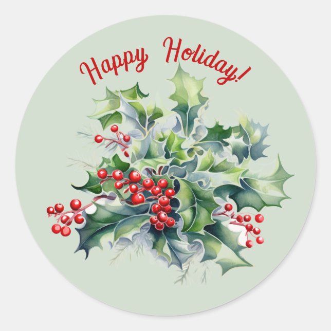 Adesivo Happy Holly Holiday Sticker (Frente)