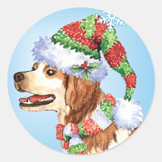 Adesivo Happy Howliday Brittany (Frente)