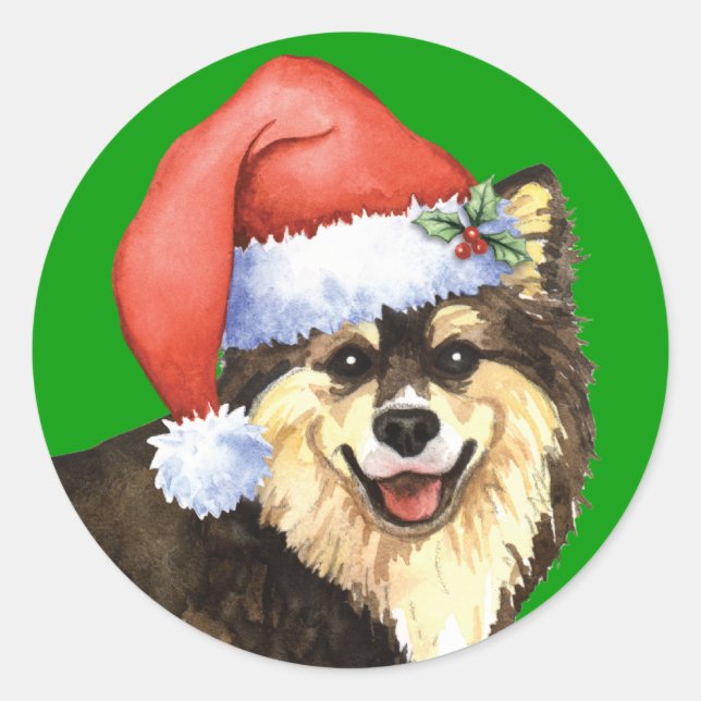 Adesivo Happy Howliday Lapphund Finlandês (Frente)