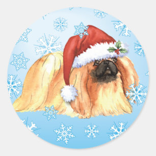 Adesivo Happy Howlidays Pekingese