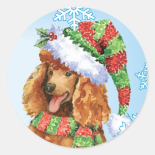 Adesivo Happy Howlidays Poodle