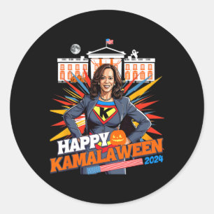 Adesivo Happy Kamalaween Kamala Harris Halloween Cat Ladie