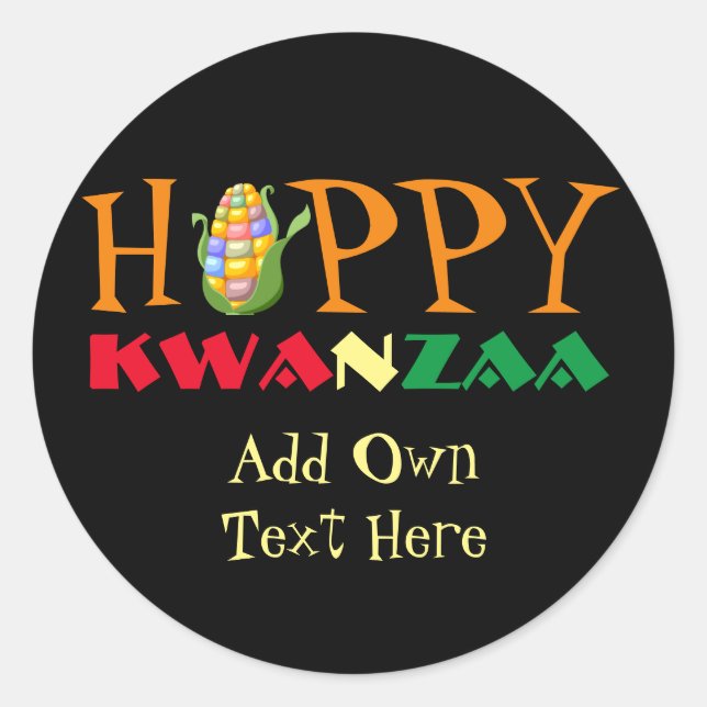Adesivo Happy Kwanzaa Stickers 4 favorece presentes person (Frente)