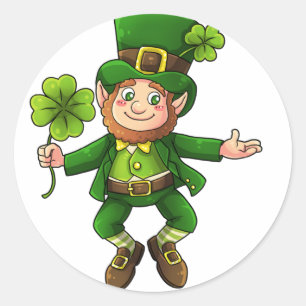 Adesivo Happy Leprechaun e Shamrock