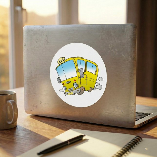 Adesivo Happy Little Yellow School Bus (Criador carregado)
