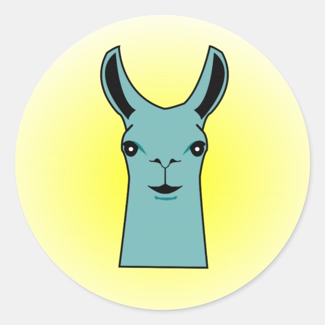 Adesivo Happy Llama Teal Draing (Frente)