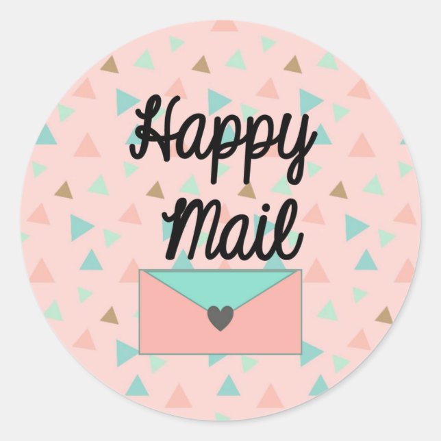 Adesivo Happy Mail Sticker - design contemporâneo! (Frente)