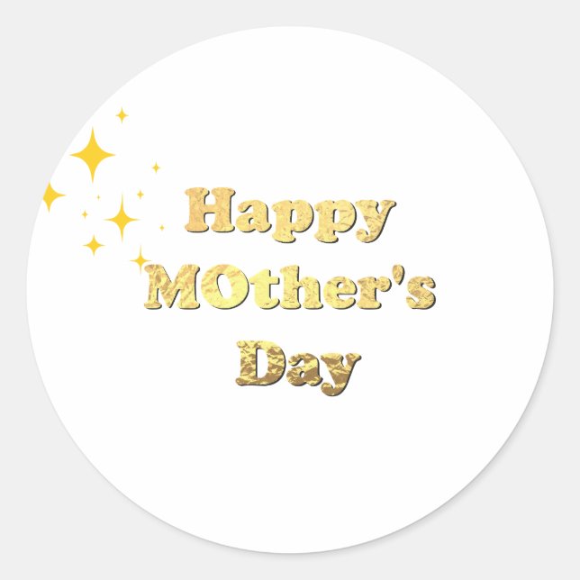 Adesivo Happy mothers day. Gold simple script calligraphy  (Frente)