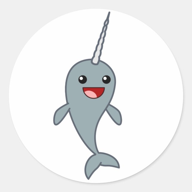 Adesivo Happy Narwhal (Frente)