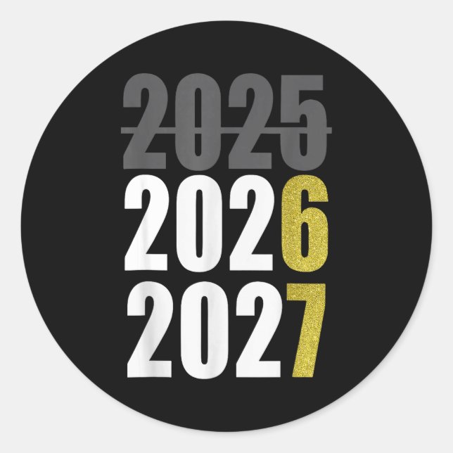 Adesivo Happy New Year 2026 2027 67 Meme Six Seven Kids Me (Frente)