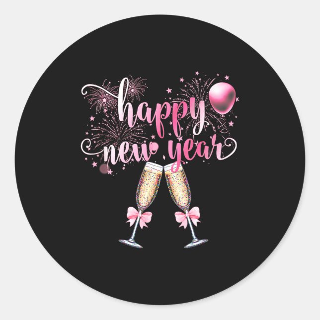 Adesivo Happy New Year 2026, Cute Funny Gift Men, Women  (Frente)