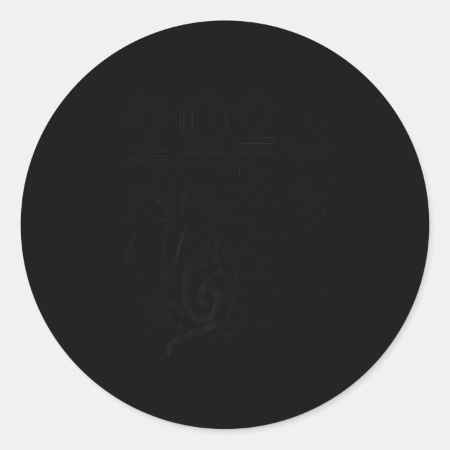 Adesivo Happy New Year 2026 Loading Fireworks Party Premiu (Frente)