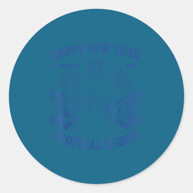 Adesivo Happy New Year Trocal Nights 2026 Celebration  (Frente)