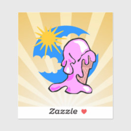 Adesivo Happy on ice cream