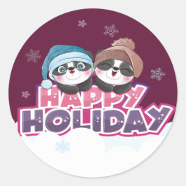 Adesivo Happy Panda Holiday