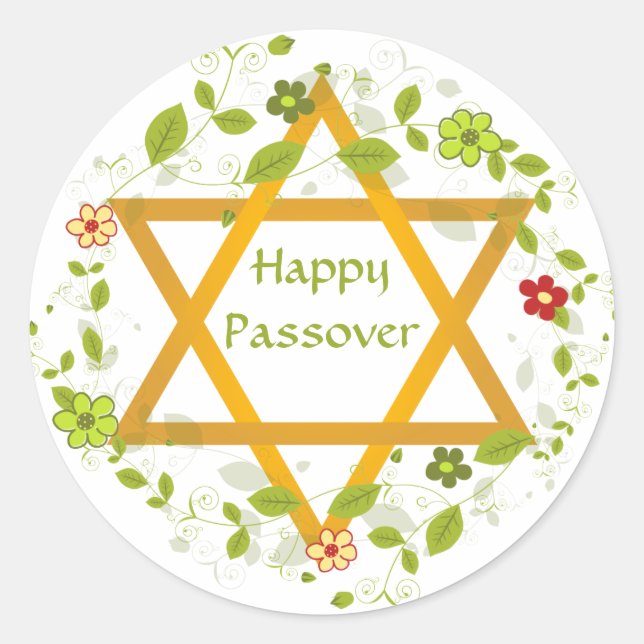 Adesivo Happy Passover Magen David Sticker (Frente)
