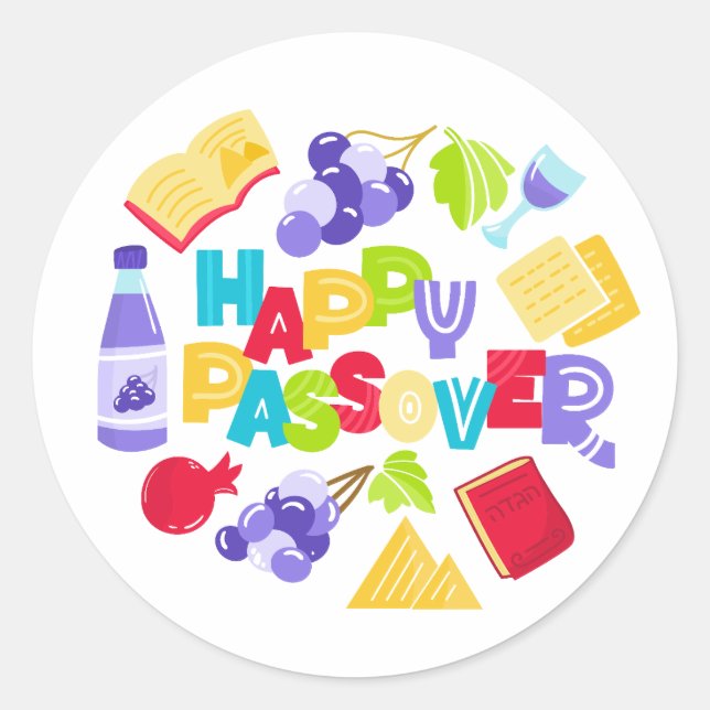 Adesivo Happy Passover Sticker (Frente)