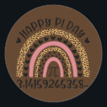 Adesivo Happy Pi Day Math Teacher Mathematic Leopard<br><div class="desc">Happy Pi Day Math Teacher Mathematic Leopard Rainbow Gift. Perfect gift for your dad,  mom,  papa,  men,  women,  friend and family members on Thanksgiving Day,  Christmas Day,  Mothers Day,  Fathers Day,  4th of July,  1776 Independent day,  Veterans Day,  Halloween Day,  Patrick's Day</div>