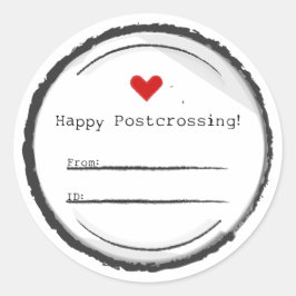 Adesivo Happy Postcrossing postcard stickers